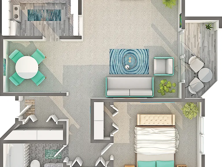 Aquila | 1-Bedroom Floorplan Aquila | 1-Bedroom Floorplan