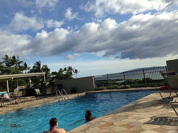 large pool and hot tub