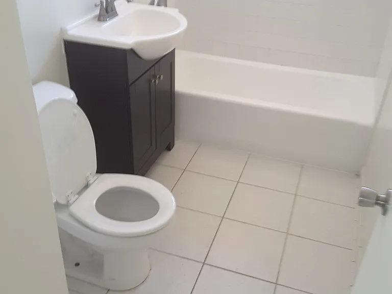 Bathroom, has med. cabinet and with shower over the bathtub, but I didn't notice the shower didn't come out in the picture.