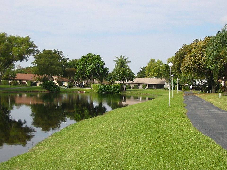 View of house at end of lake