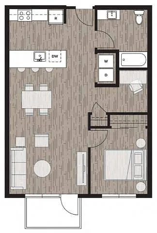 Floor plan 1A1 | One Bedroom