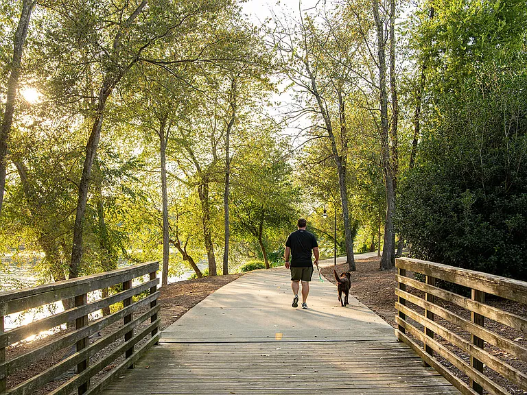 Beautiful Greenway Trail extends to Savannah River