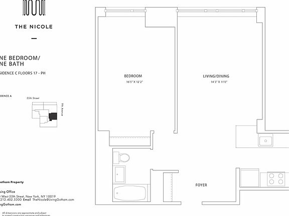 2nd image of 400 W 55th St APT 19C