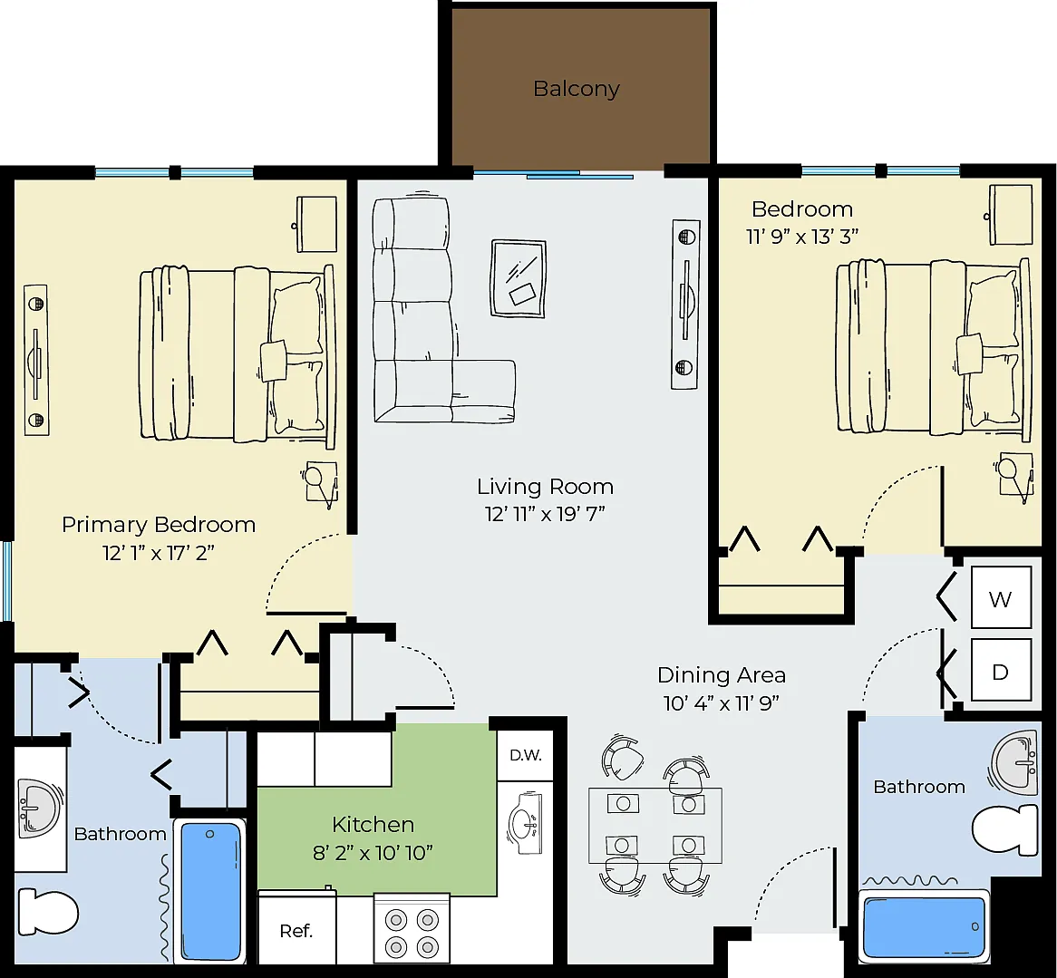 Floor plan Two Bedroom B