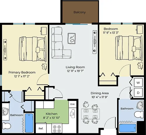 Floor plan Two Bedroom B