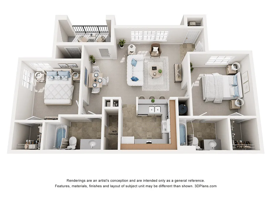 Floor plan 2x2 Affordable