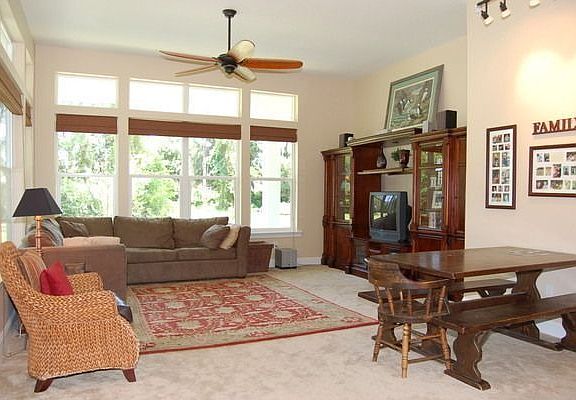 large great room with wall of windows