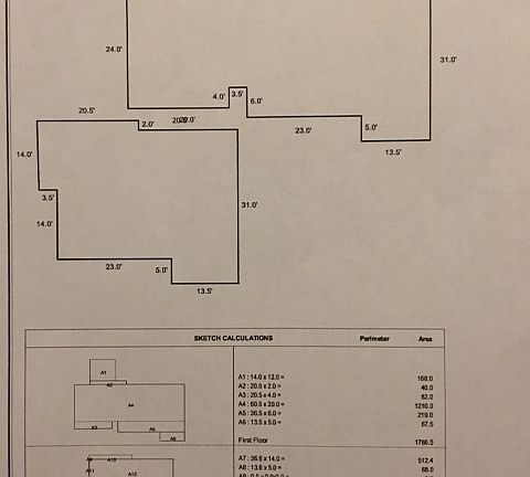 House Outline Sq Ft
