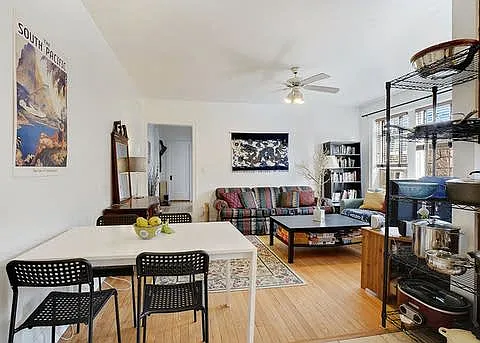 View of living room from eat in kitchen