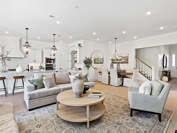 Great room adjacent to kitchen
