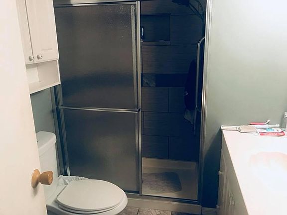 Bathroom with walk in shower