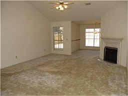 Living room with Fireplace.