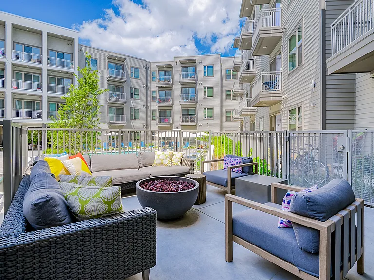 Elevated firepit area to enjoy the outdoors