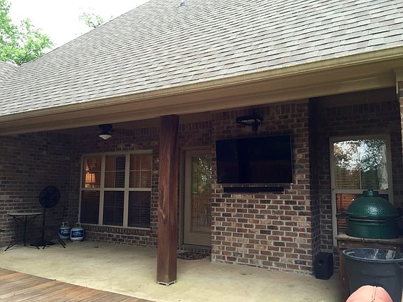 Back porch with TV