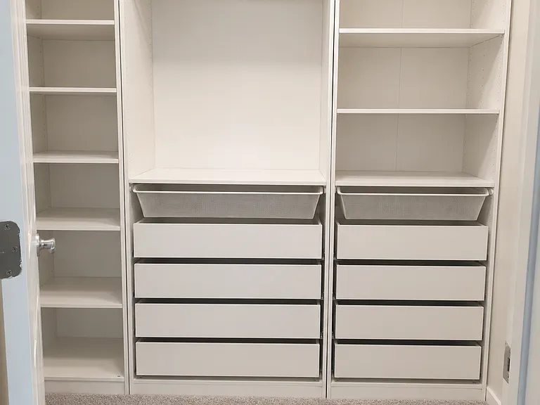 Spacious walk in closet