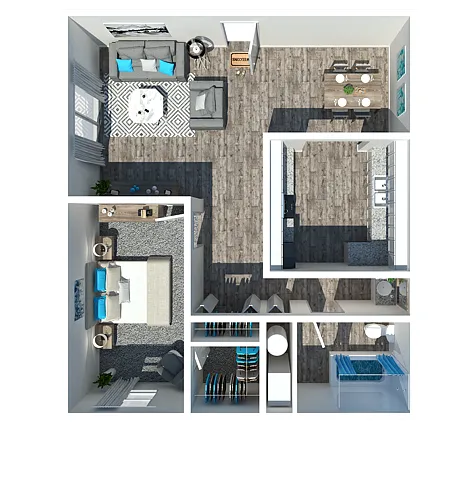 Floor plan 1 Bedroom