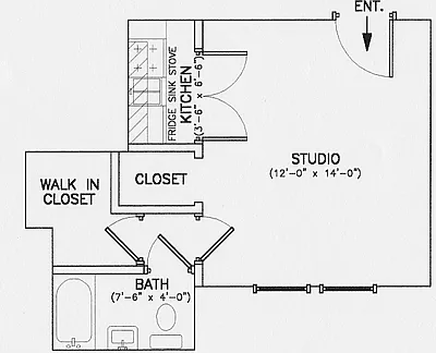 Floor plan Studio