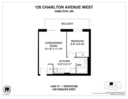 Floor plan Apartment - 1 Bedroom - Small