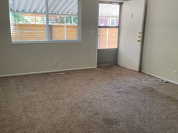 Shaded entrance to living room.