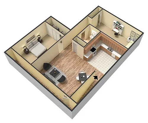 Floor plan 2BRU