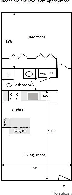1 bed, 580 sqft, $1,400 — Photo 2