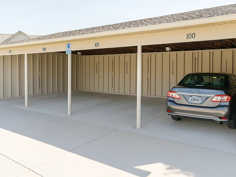 Ample covered parking