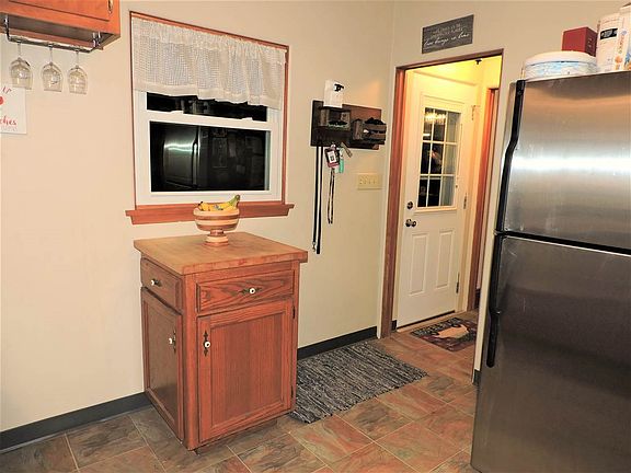 Exit to the patio and the garage!