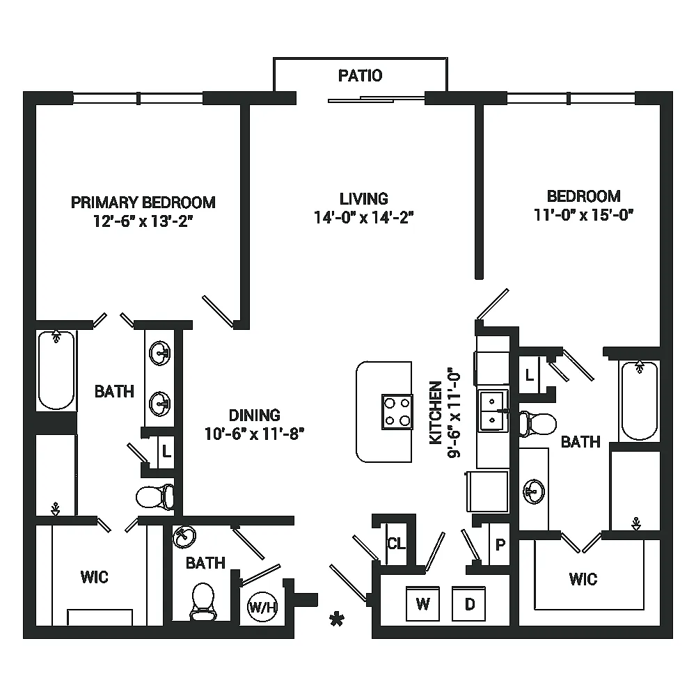 Floor plan 2x2 B3Pyq