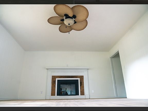 Living room with electric fireplace