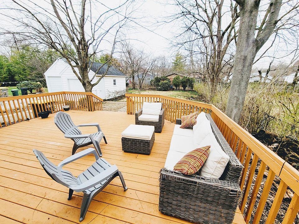 Backyard Deck with access to garage and gated backyard