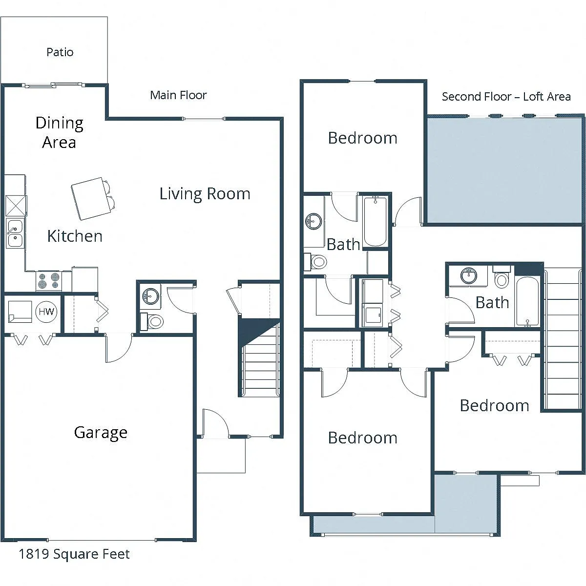 Floor plan Three Bedroom 325A