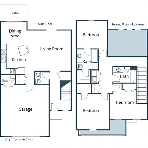 Floor plan Three Bedroom 325A
