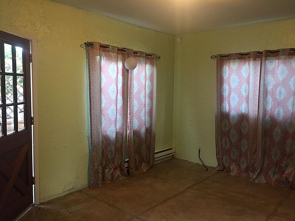 living room with curtains