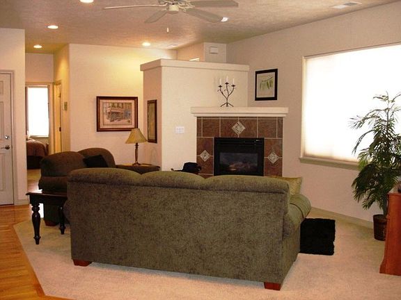 Beautiful living area w/ gas fireplace