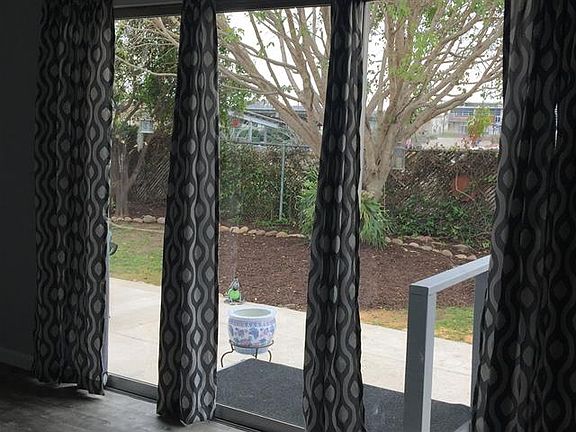 Sliding door to the backyard