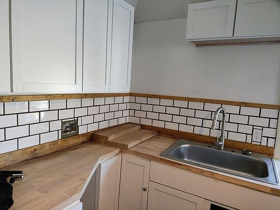 Kitchen with butcher block counters