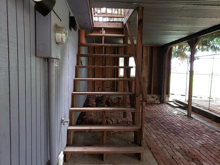 stairs leading to the top deck