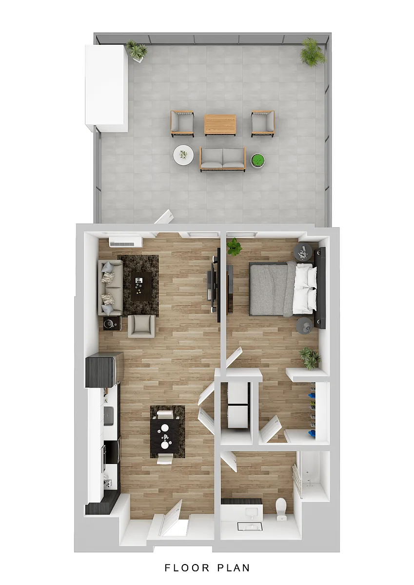 Floor plan Cascara - 1 Bed A1 (ANSI)