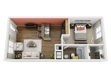 Floor plan 1X1