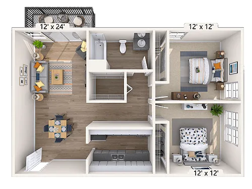 Floor plan B1p - Partial Renovation