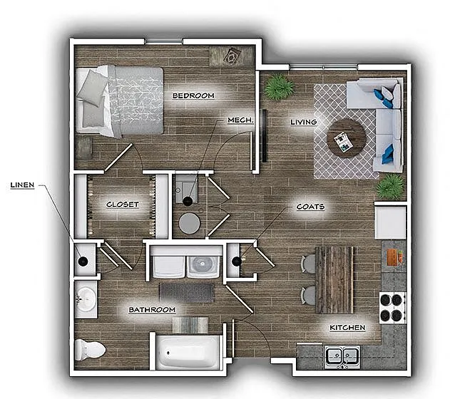 Floor plan 1 Bedroom