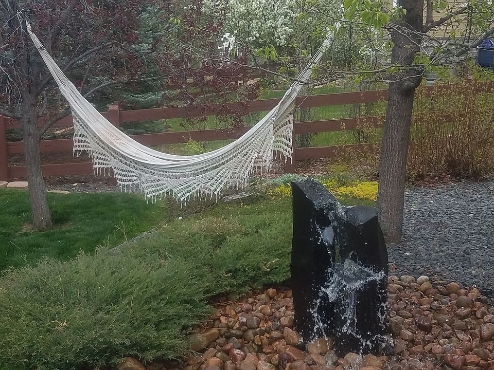 Shared backyard space to relax in the summertime