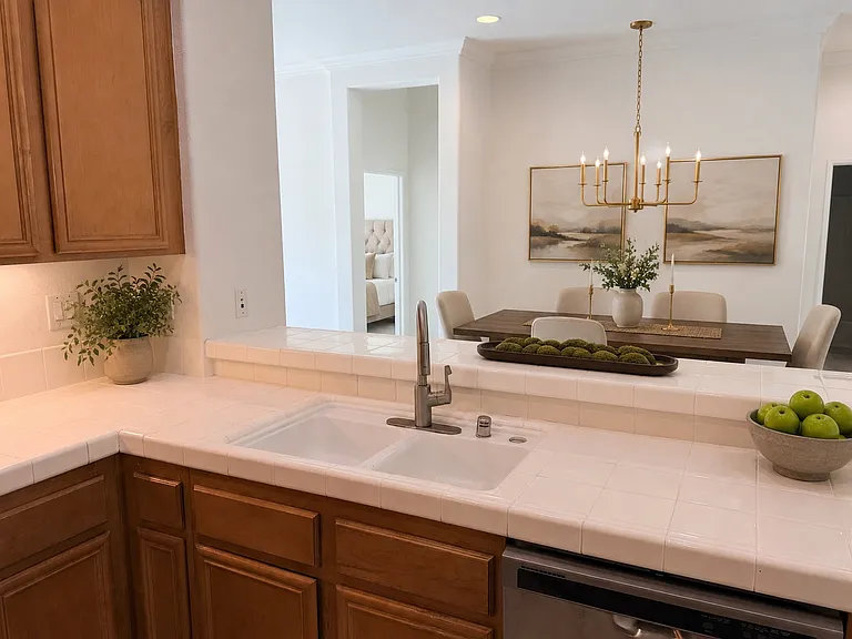 Kitchen/Dining Virtually staged