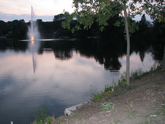Front view of the Mill Pond