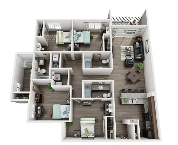 Floor plan 4x4-Entire Unit