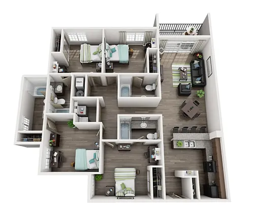 Floor plan 4x4-Entire Unit