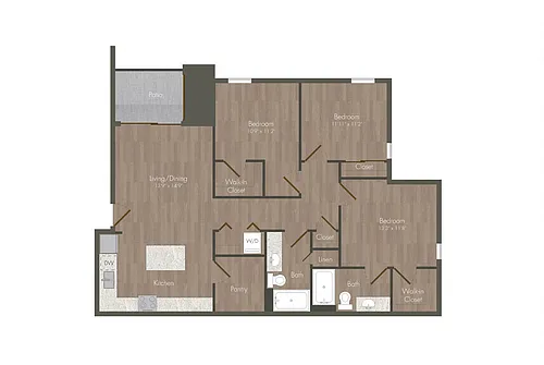 Floor plan 3 Bed Unit