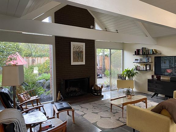Family Room with wood burning fireplace
