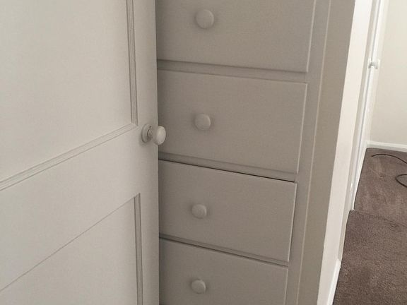 Master bedroom built in drawers
