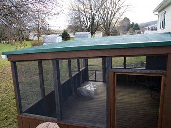 Porch view from garage.